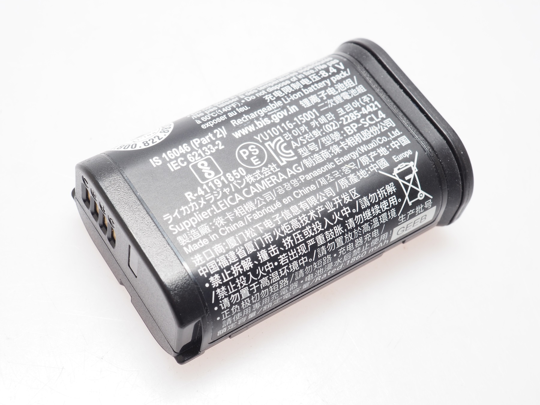 ライカ Leica BP-SCL4 リチウムイオンバッテリー #1182 ライカ BP-SCL4