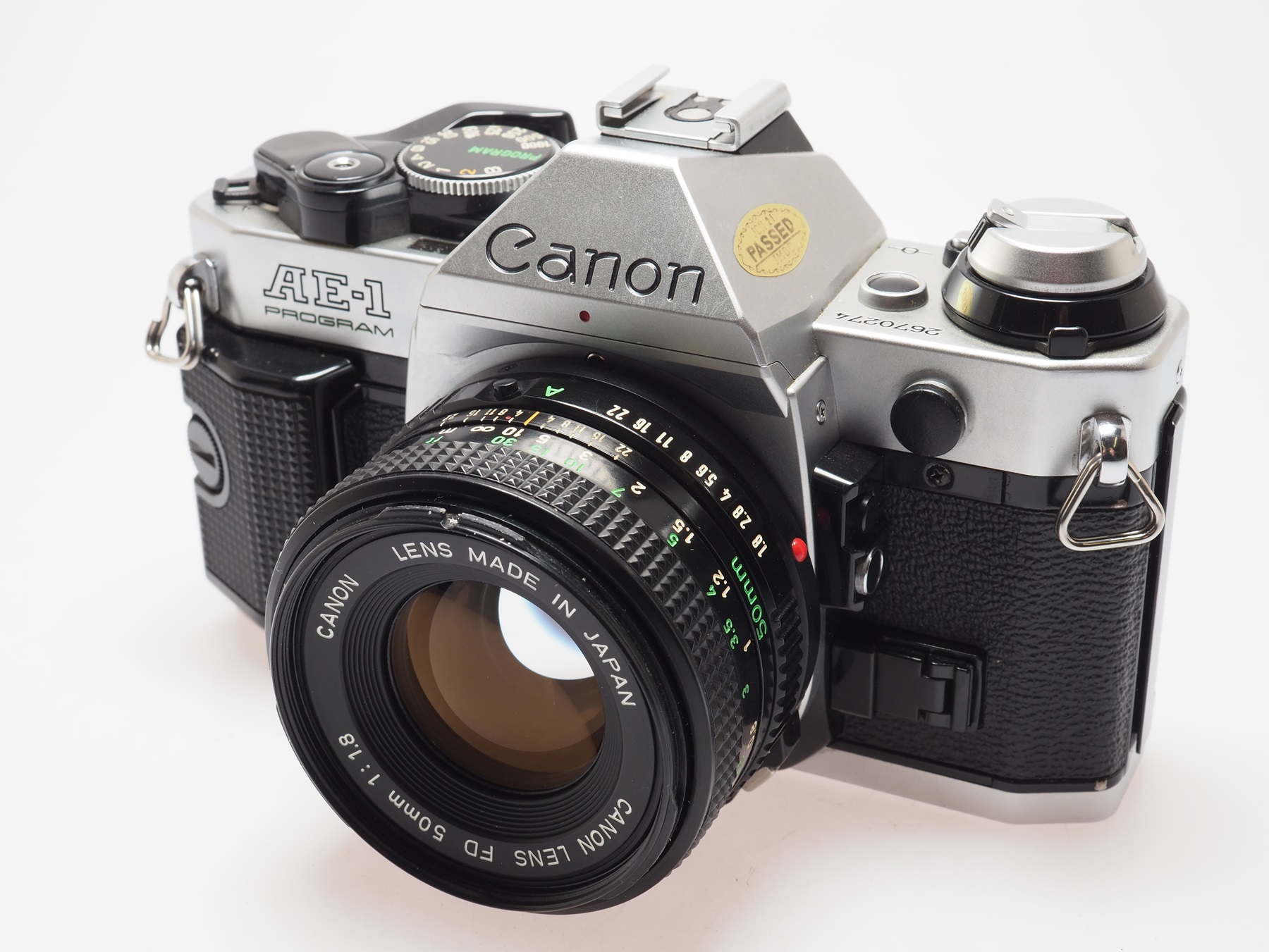 Used Canon AE1 Chrome + 50mm F1.8