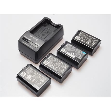 Sony 4x FW50 Batteries + Charger thumbnail