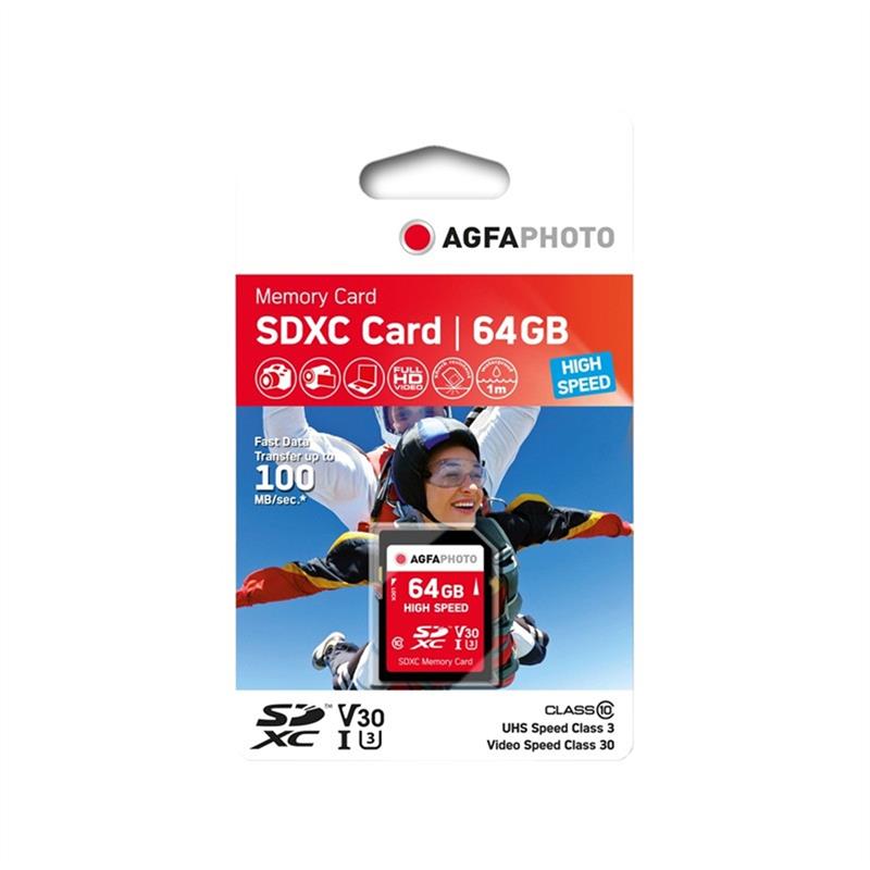 Agfa 64GB SDXC UHS-1 V10 Image 1