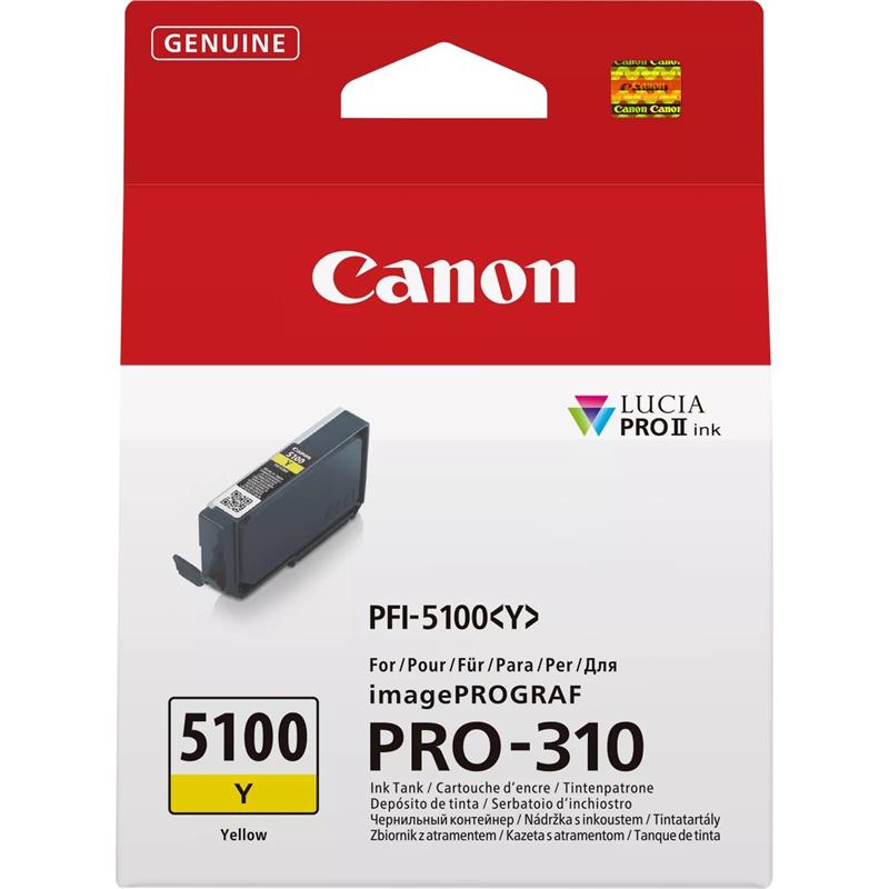 Canon PFI-5100Y Yellow Ink Cartridge Thumbnail Image 0