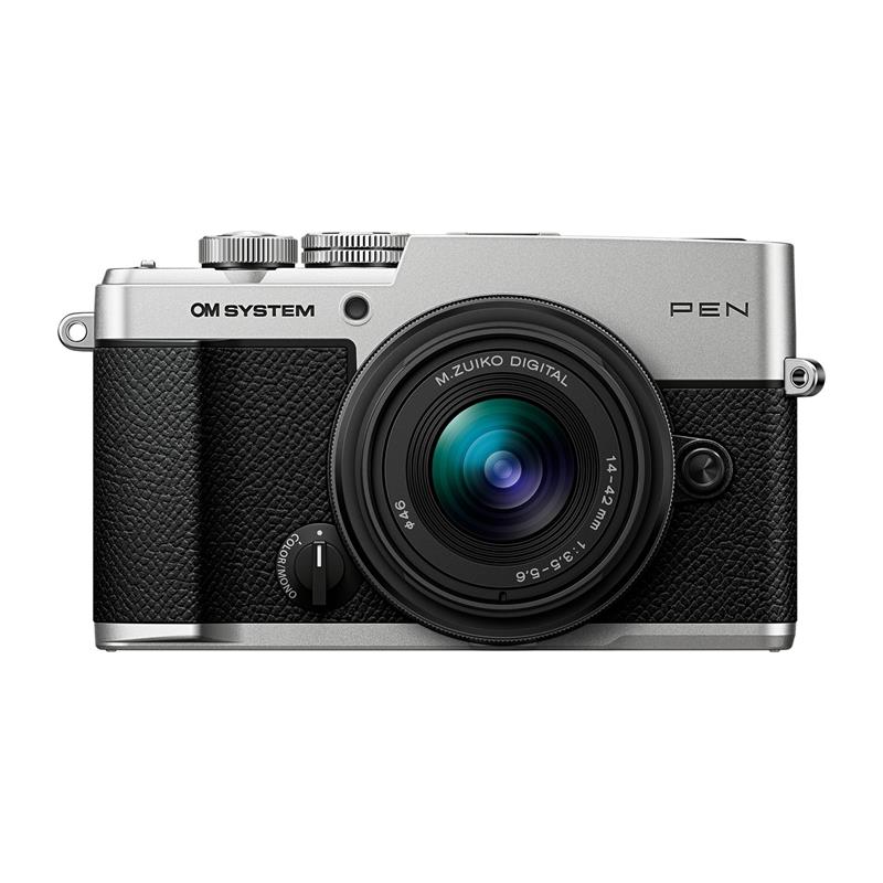 OM System Pen Digital Camera 14-42mm F3.5-5.6 III Kit - Silver Thumbnail Image 0