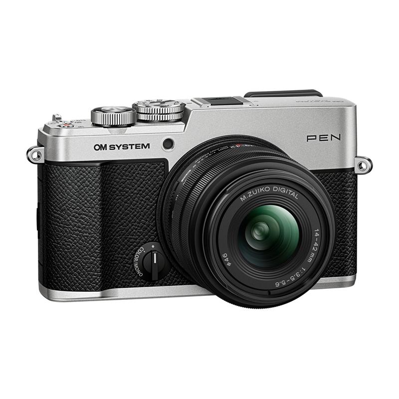 OM System Pen Digital Camera 14-42mm F3.5-5.6 III Kit - Silver Thumbnail Image 1