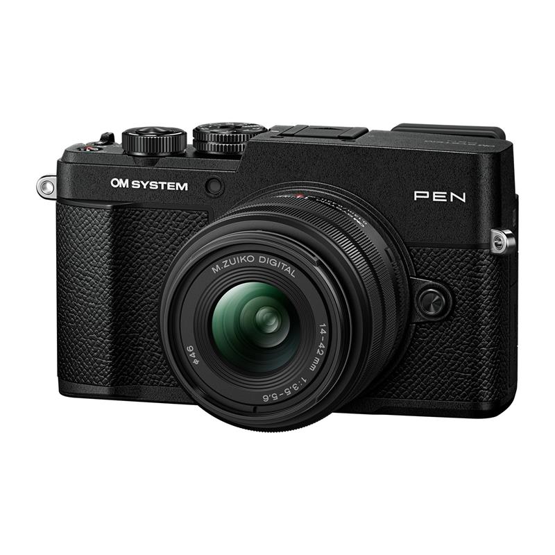 OM System Pen Digital Camera 14-42mm F3.5-5.6 III Kit - Black Thumbnail Image 1