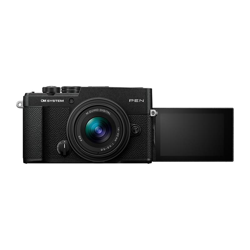 OM System Pen Digital Camera 14-42mm F3.5-5.6 III Kit - Black Thumbnail Image 5